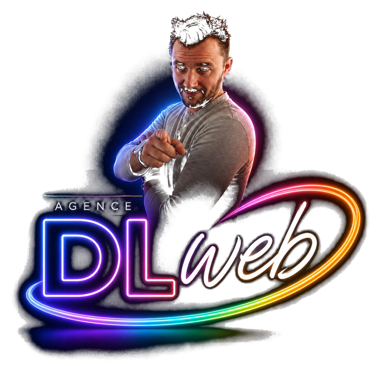 Logo DLweb avec Damien